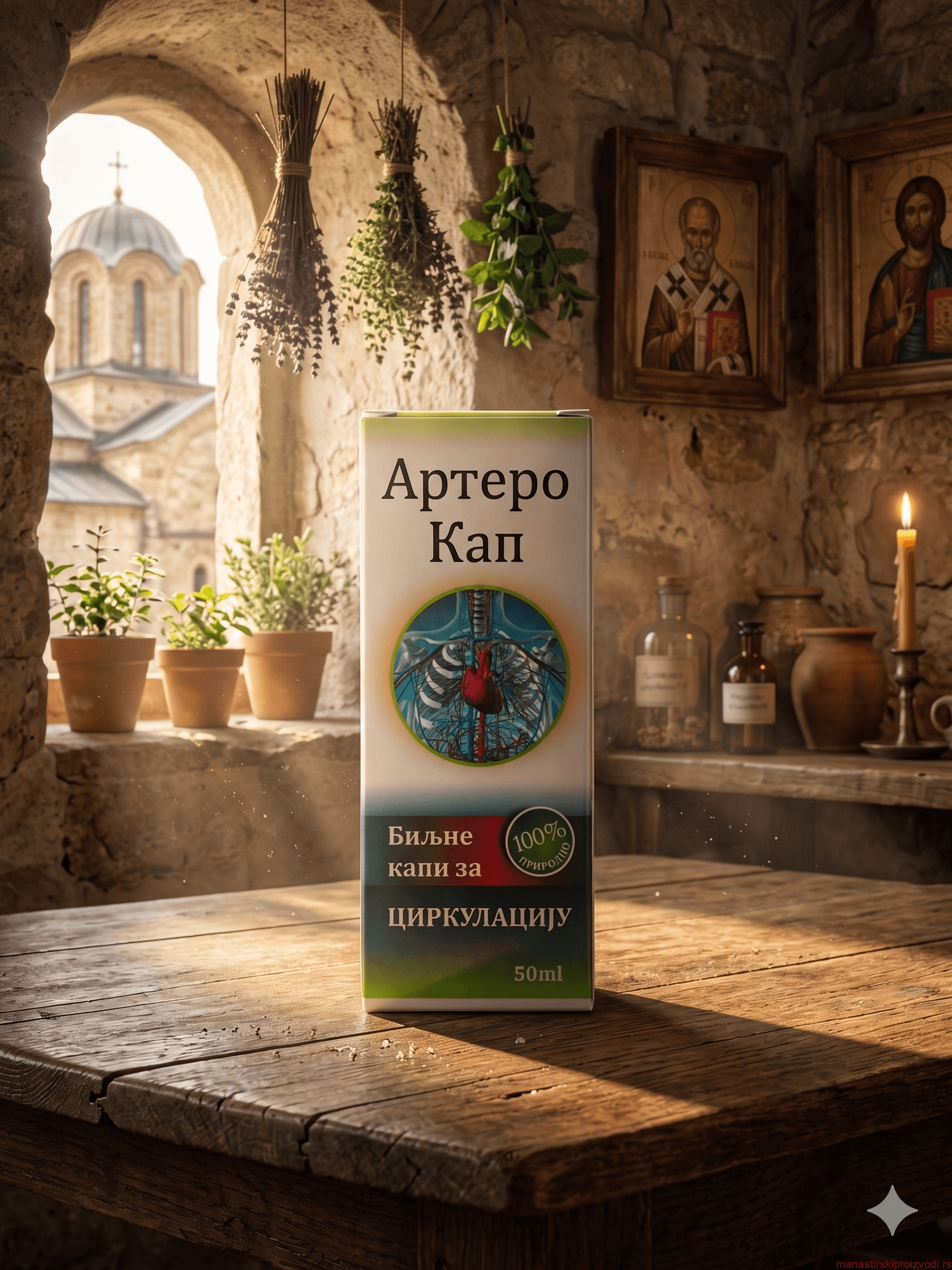 Артеро кап – Биљне капи за циркулацију и срце (Манастир Поганово) 1 Артеро кап – Биљне капи за циркулацију и срце (Манастир Поганово)
